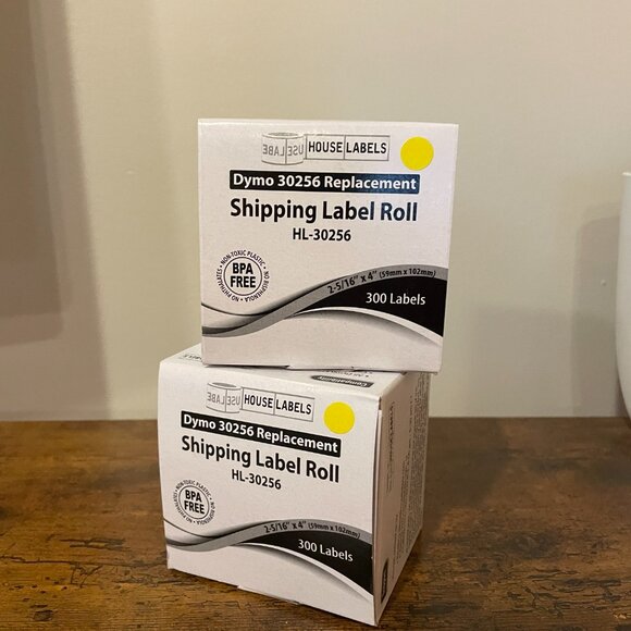 Shipping Label Roll. Yellow  2 rolls - Picture 2 of 3